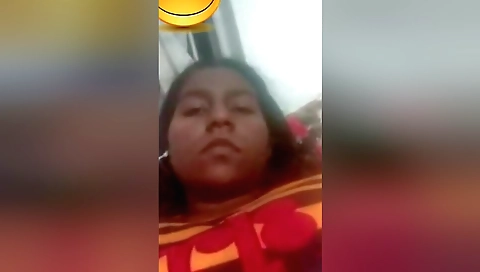 Sexy lingerie and a sexy skirt on a brunette solo clip