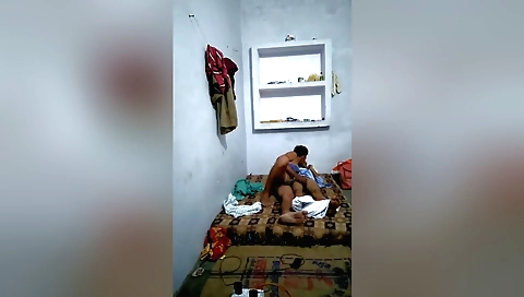 Cameraman sex with amateur brunette in webcam video