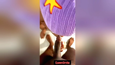 Indian teen fucks black dude in her mouth and throat