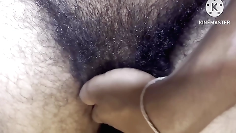 Amateur hairy pussy video with sexy female sex scene