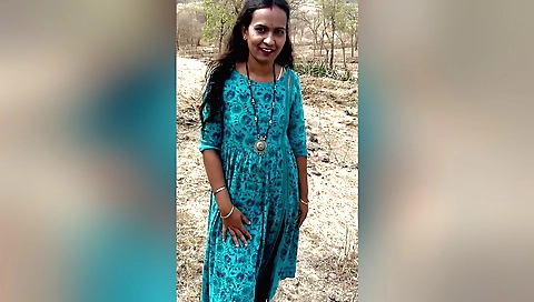 Indian hottie in a sexy lingerie gets fucked outdoors