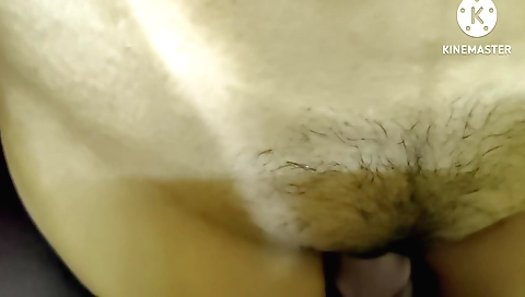 Indian girl fucks dildo and does it at home in pov