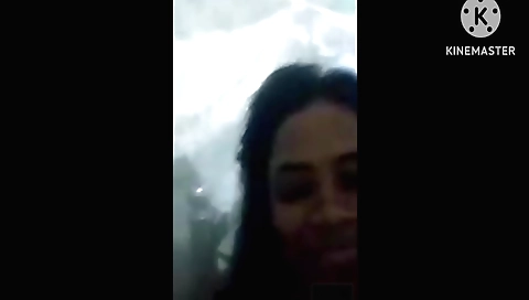 Amateur brunette video calling video with hot smile