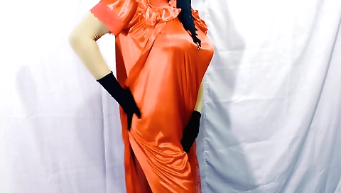 Indian girl with small tits enjoys solo sex with her stepson