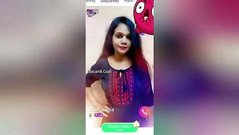 Sexy brunette is on camera and showing us her perfect body