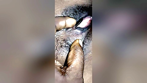 Hot babe does amateur blowjob video with hairy pussy