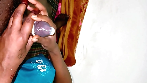 Indian girl in her bedroom with her boyfriend and girlfriend