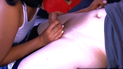 Indian teen 18+ sucks her lover's dick and gets her pussy stretched