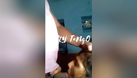 A brunette with a hairy pussy gets licked and fingered