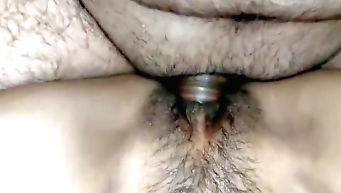 Indian hairy babe enjoys a massage session with her lover