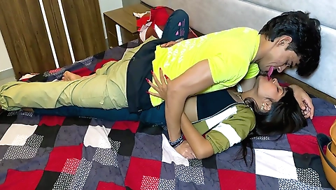 Female Friend Invited To Home For Group Study 20 Min