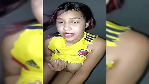 Busty brunette in sexy black bikini has her pussy fucked