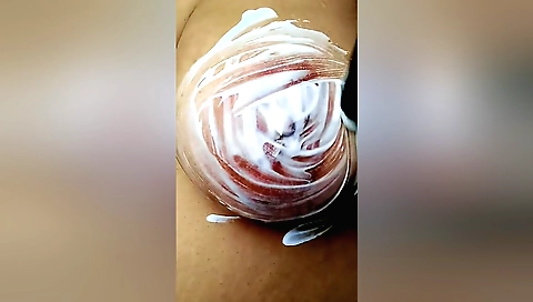 Indian girl with sexy body and a white dress enjoys solo sex