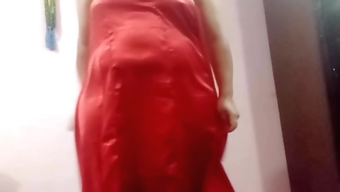 Sexy girl wearing a sexy outfit makes a amateur hd video