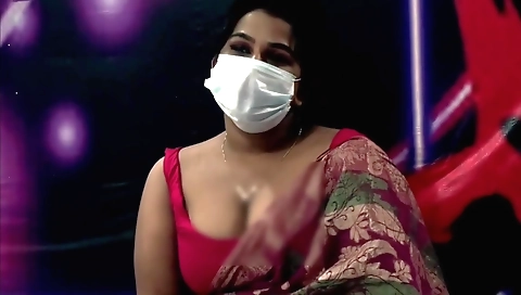 Indian hottie with big tits masturbates in bedroom