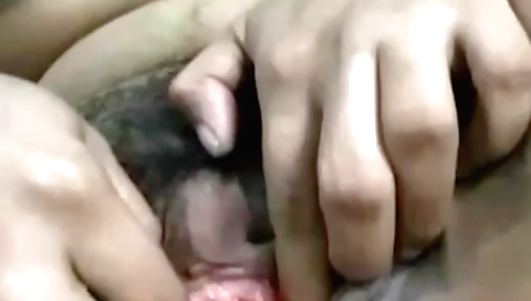 Indian wife fingered and played with pussy on the web camera