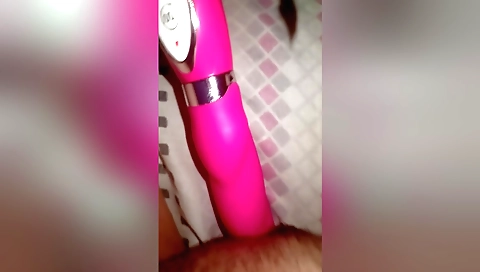 hairy indian girl gets her pussy pounded with a vibrator