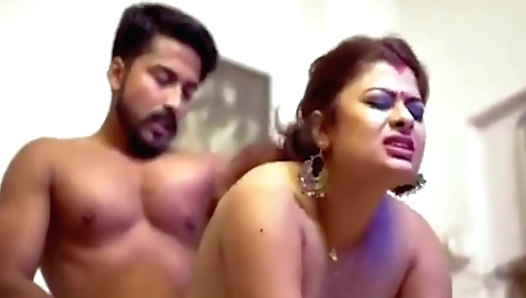 Big booty indian hottie is going down her husband's ass