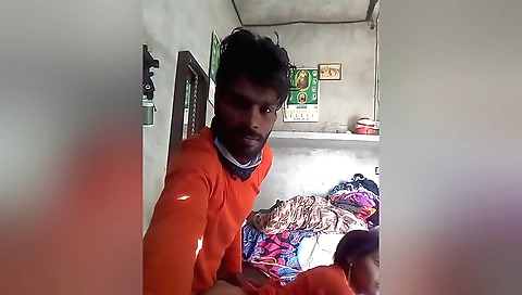 Amateur brunette indian with big tits in the web cam video