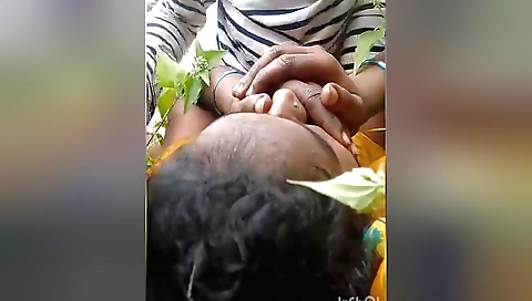 Busty indian amateur video cam girl making out outside