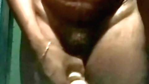 Indian girl with big boobs plays with toys in her pussy