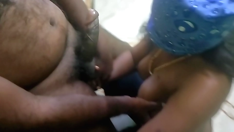 Big-boobed brunette teen with a mouth sucking her boyfriend