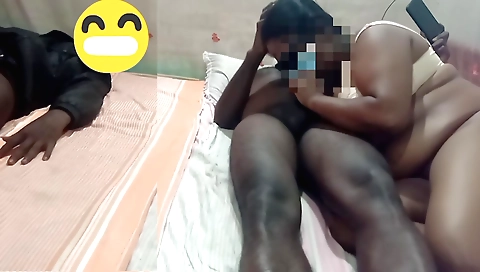 Indian brunette fucking with bestie at home in webcam vid