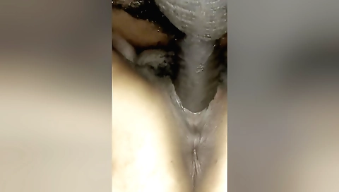 Indian hairy babe with a shaved pussy in tight black t-shirt