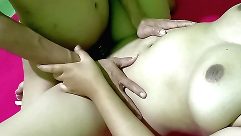 Indian teen in white dress getting a creampie in the vagina