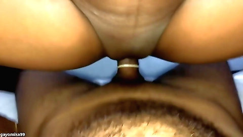 Indian brunette in sexy bikini has nice natural tits