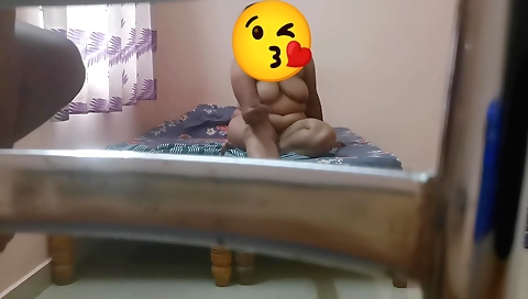 Indian girl with big boobs plays with her pussy and dick