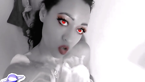 Amazing brunette with an amazing body is playing with her pussy