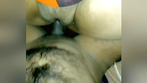 Indian brunette is caught on camera in the living room