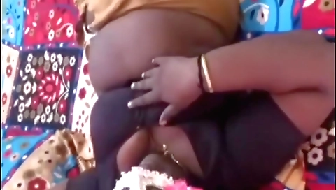 Indian mature wife and her husband having sex in public