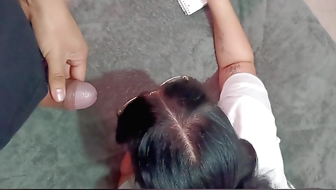 Indian girl with natural beauty helps her stepdaughter with math