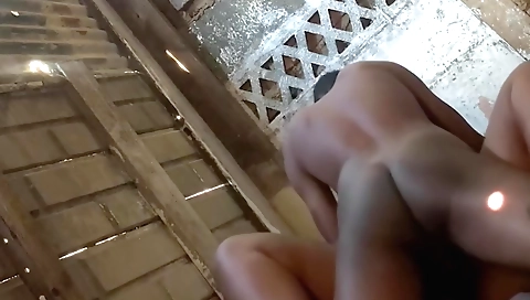 Amateur brunette 18+ with a shaved pussy in action